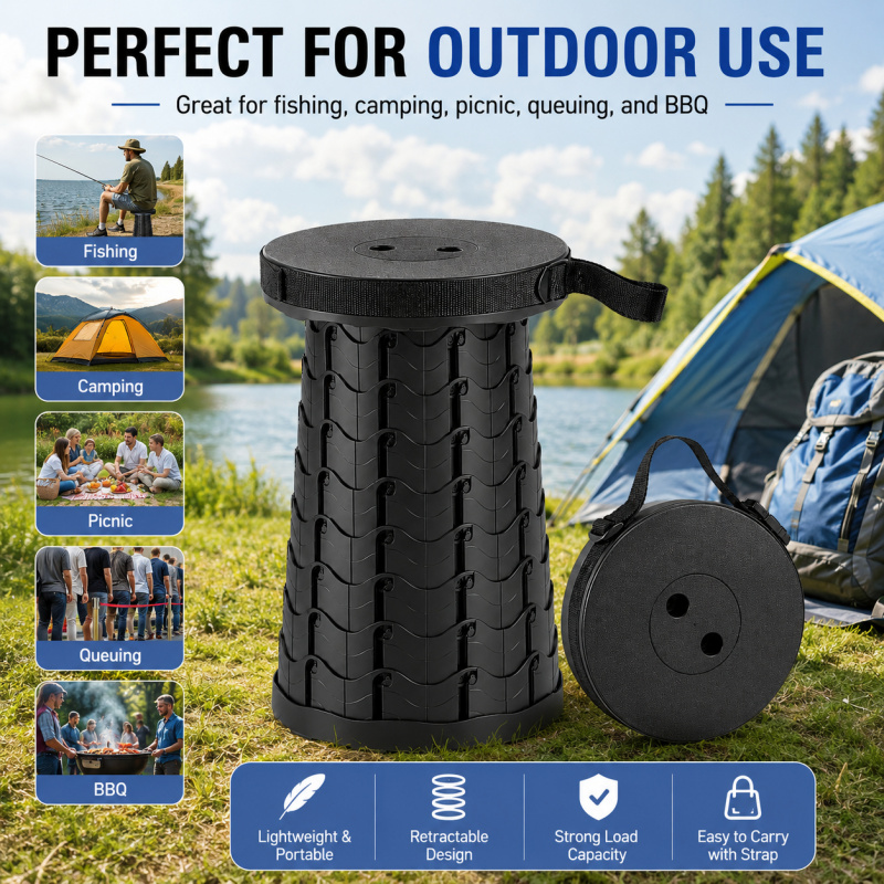 Outdoor Camping Events 2026 - 2026 Taşınabilir Katlanır Balıkçı Taburesi Hafif