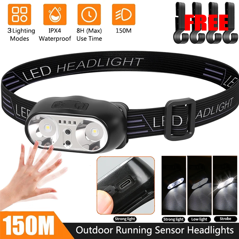 Headlamp - Taşınabilir XPE + LED Hareket Sensörü