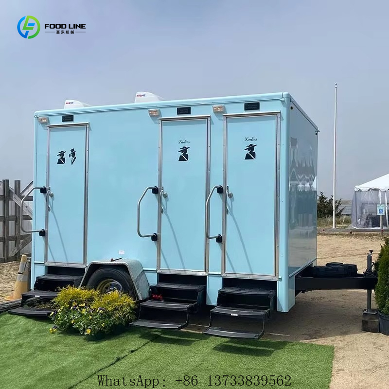 Outdoor Camping Events 2026 - Özelleştirilmiş Mobil Lüks Banyo Treyleri Beyaz
