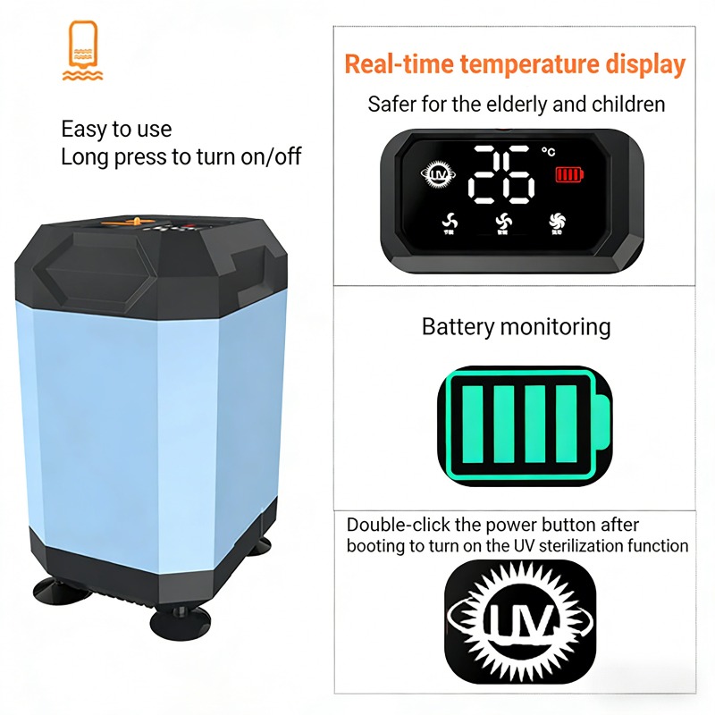 Portable Camping Shower - 5400mAh/9000mAh Açık Hava Taşınabilir Kamp Duşu,