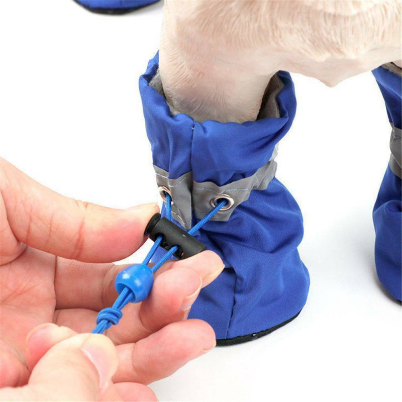 Outdoor Camping Slippers - 4 adet küçük köpek ayakkabıları yürüyüş