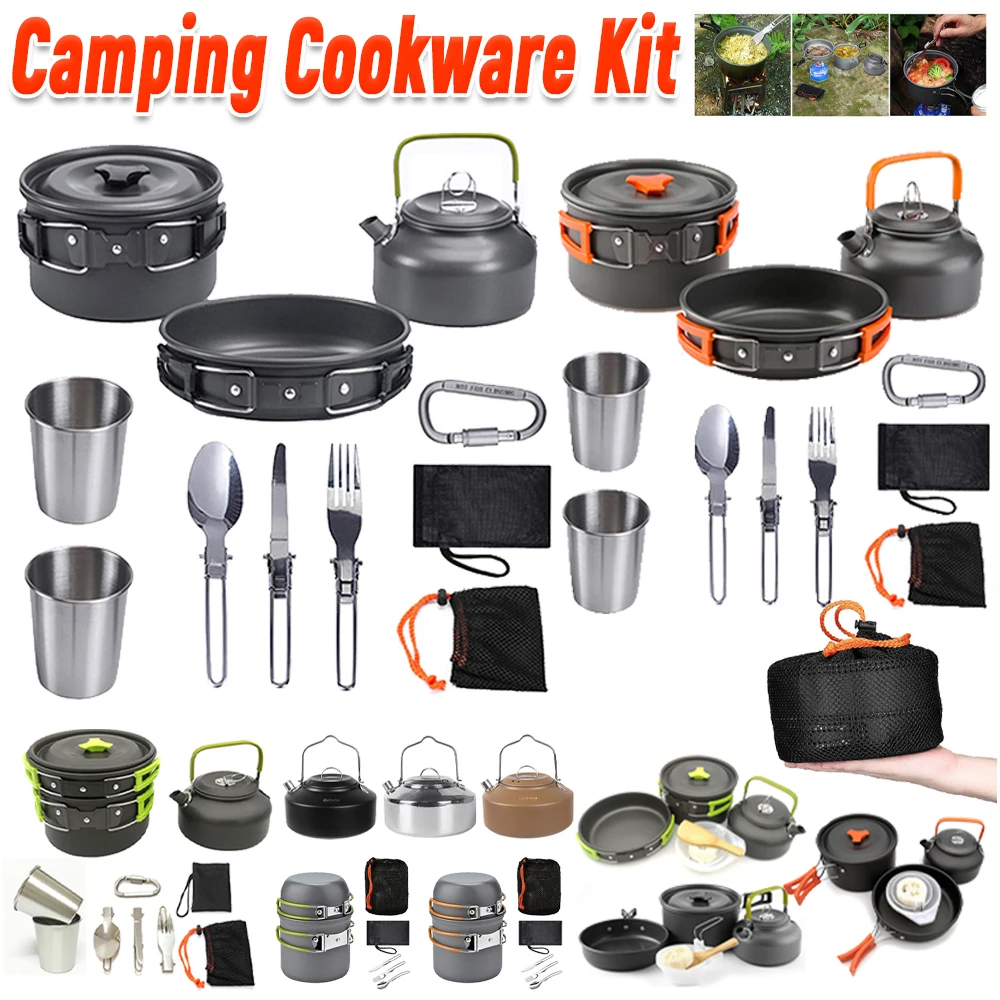 Outdoor Camping Utensils - Kamp Tencere Seti Su Isıtıcısı Tencere