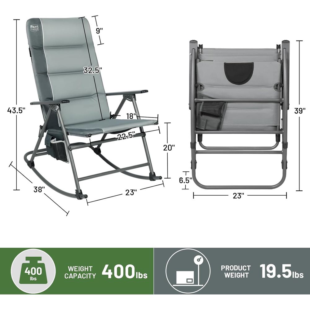 Büyük Boy Katlanır Sallanan Ka - Outdoor Camping Rocker incelemesi ve fiyatı