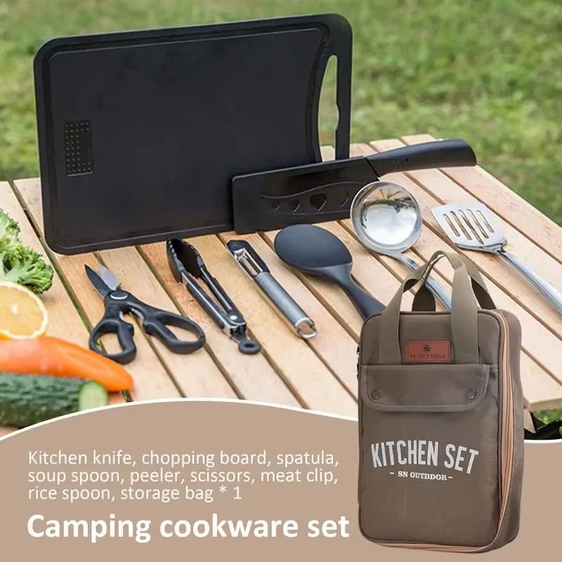 8 adet Kamp Mutfak Tencere Set - Outdoor Camping Utensils incelemesi ve fiyatı