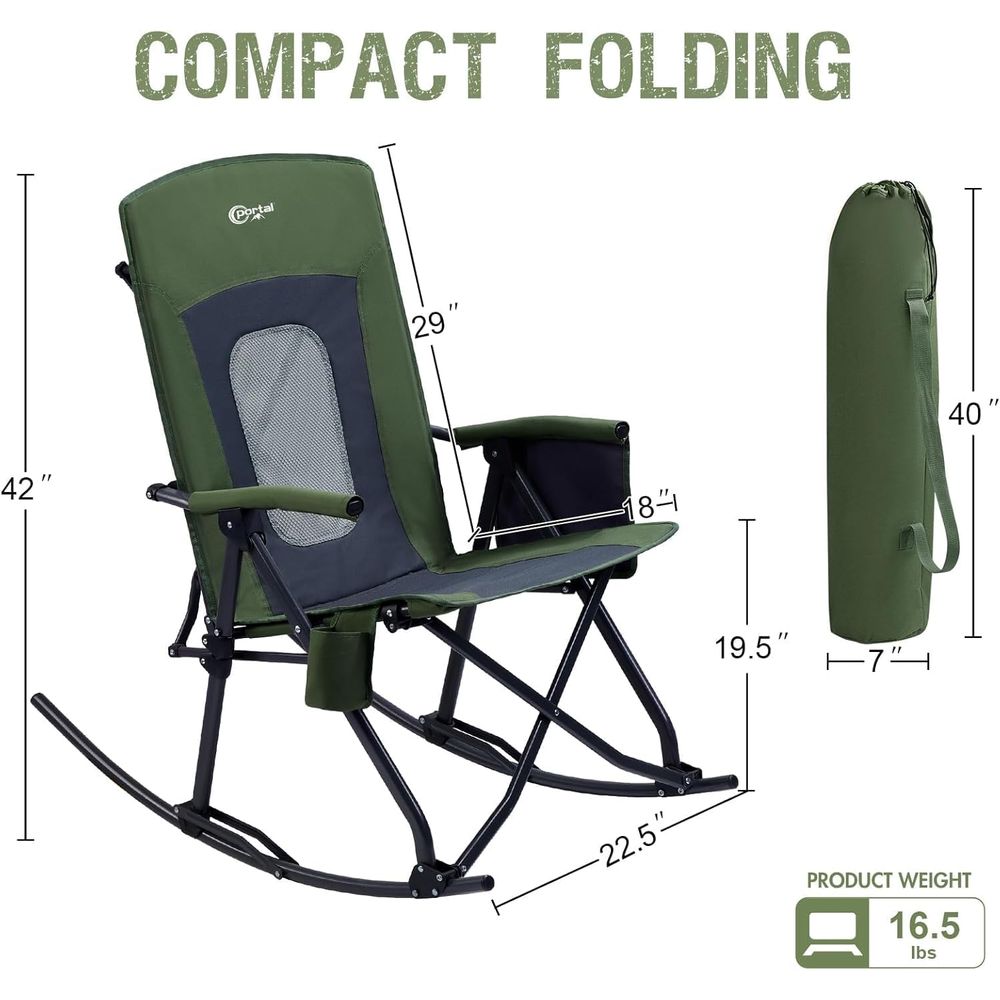 Büyük Boy Katlanır Sallanan Ka - Outdoor Camping Rocker incelemesi ve fiyatı