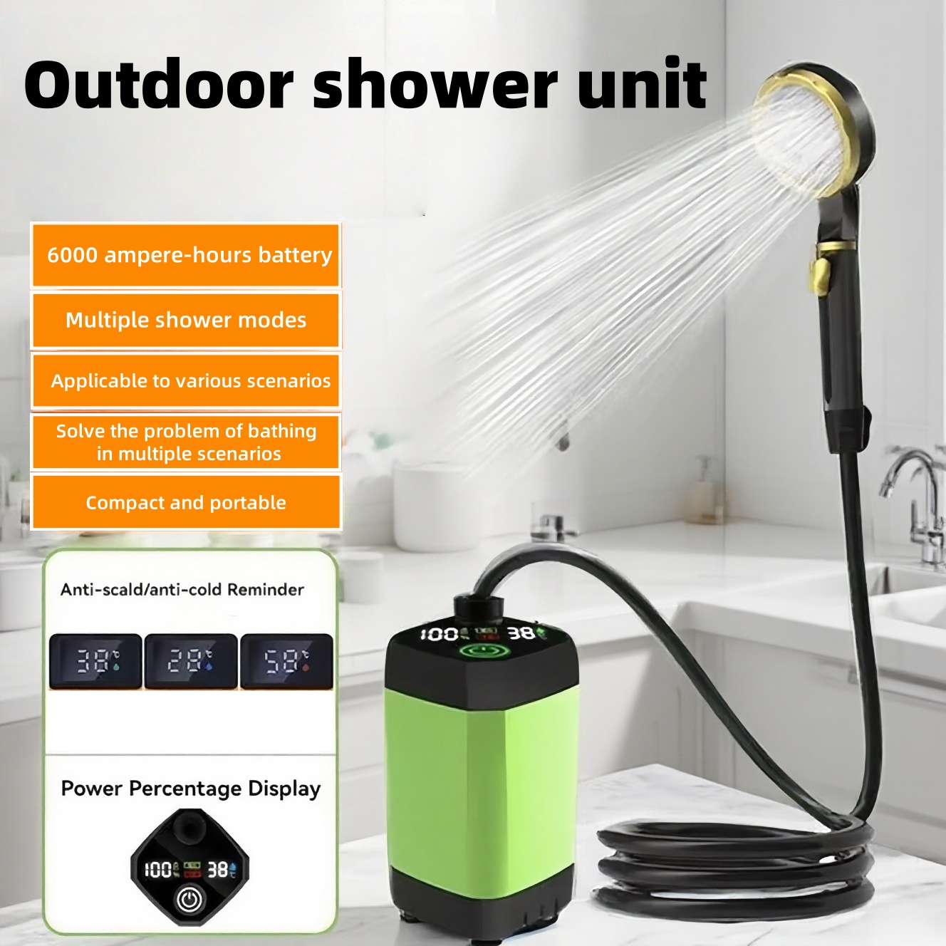 Taşınabilir Dış Mekan Elektrik - Portable Camping Shower incelemesi ve fiyatı