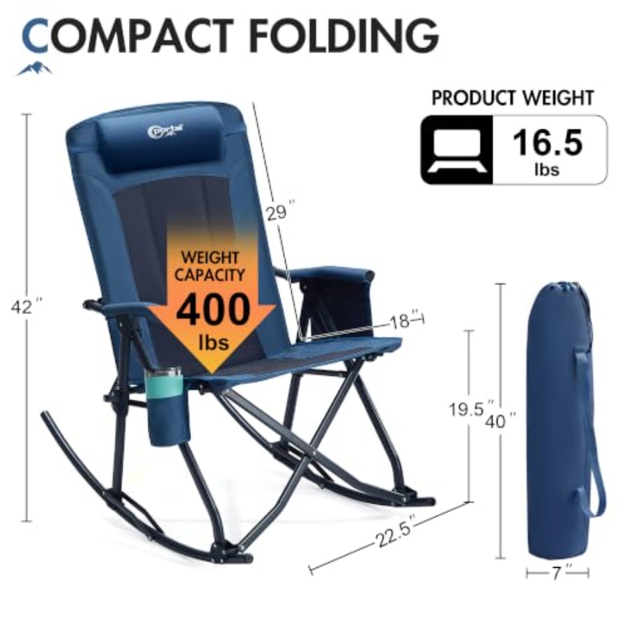 zz-Boyutlu Katlanır Sallanan K - Outdoor Camping Rocker incelemesi ve fiyatı