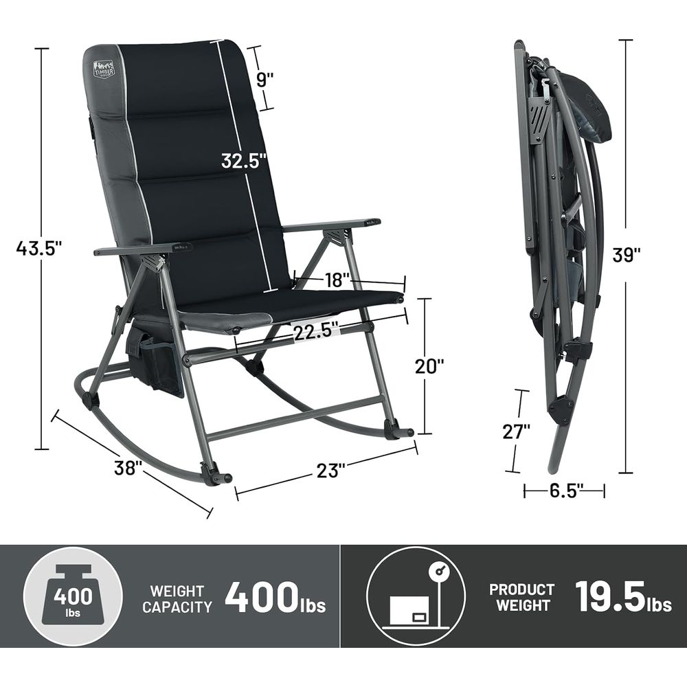 Büyük Boy Katlanır Sallanan Ka - Outdoor Camping Rocker incelemesi ve fiyatı