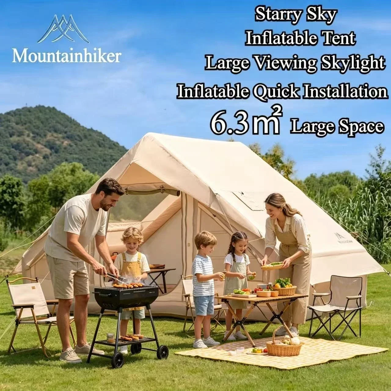 MOUNTAINHIKER Ekstra Büyük Şiş - Outdoor Camping Inflatable Tent incelemesi ve fiyatı