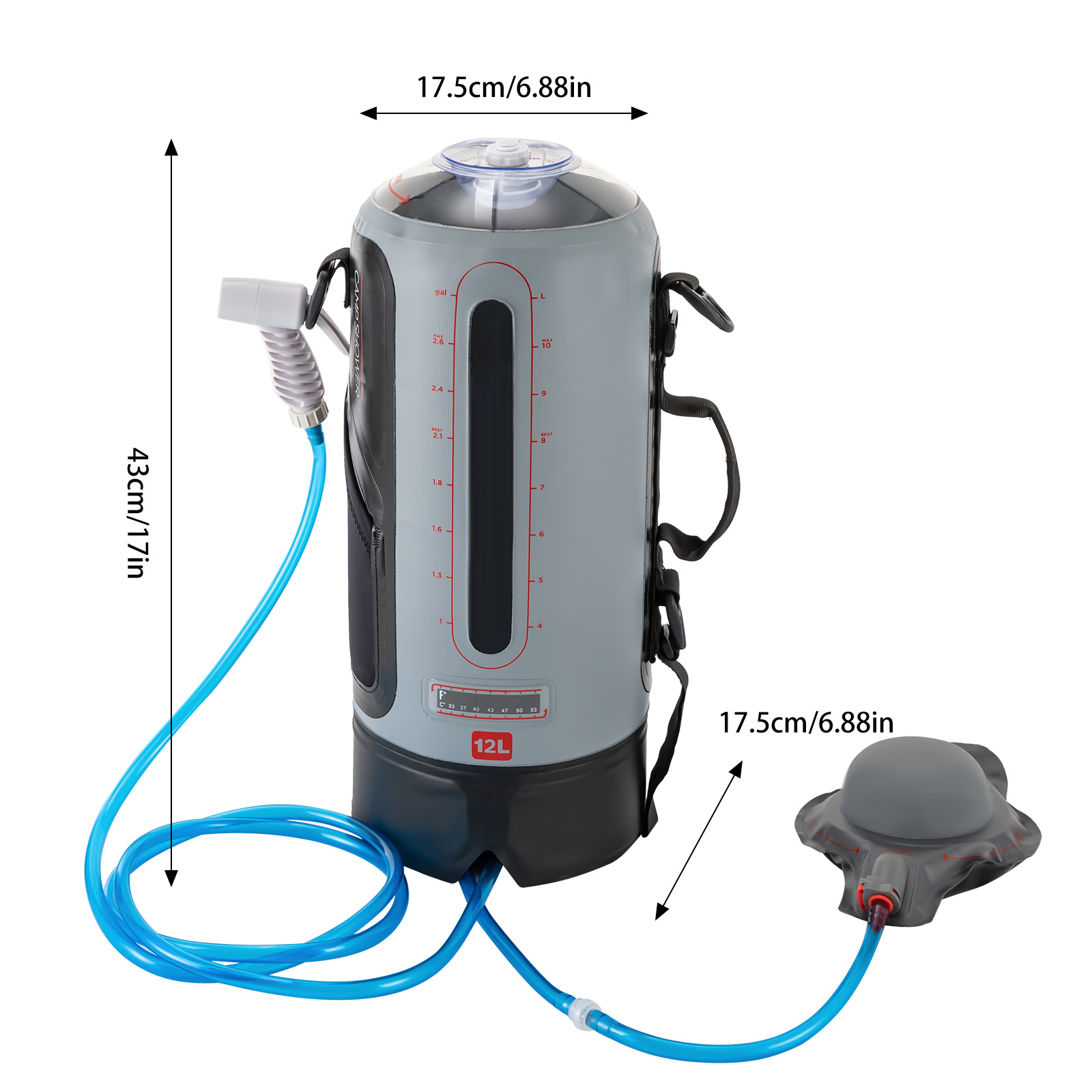 12L Kamp Duşu Güneş Enerjili D - Portable Camping Shower incelemesi ve fiyatı