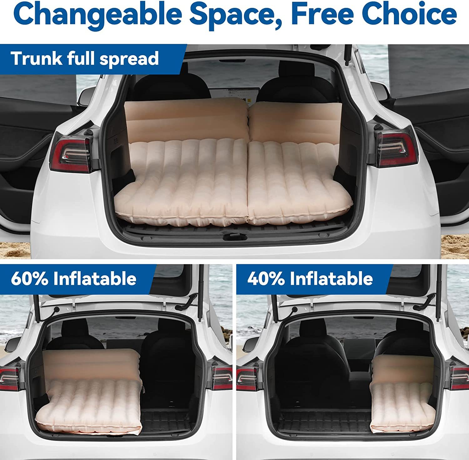 Araba şişme yatak Tesla modeli - Outdoor Camping Mattress incelemesi ve fiyatı