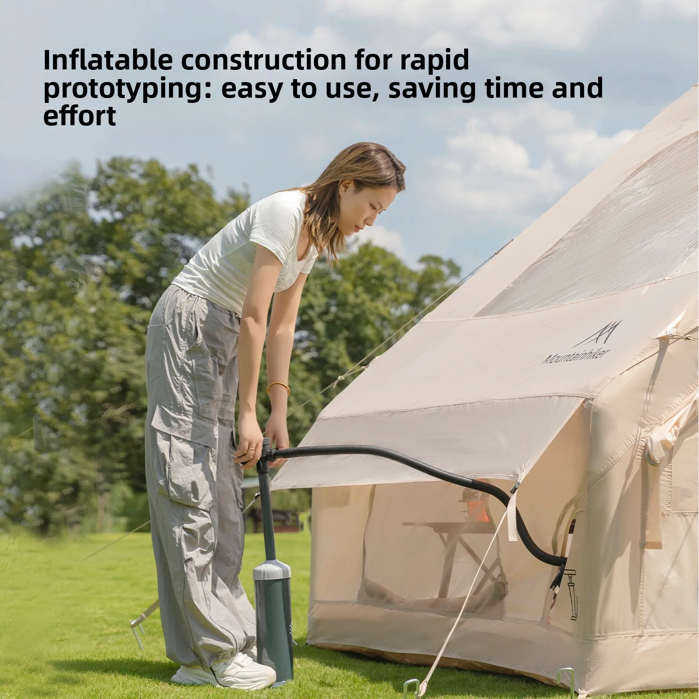 MOUNTAINHIKER Siyah/Haki Oxfor - Outdoor Camping Inflatable Tent incelemesi ve fiyatı