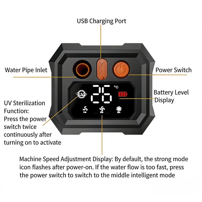 5400mAh/9000mAh Açık Hava Taşı - Portable Camping Shower incelemesi ve fiyatı
