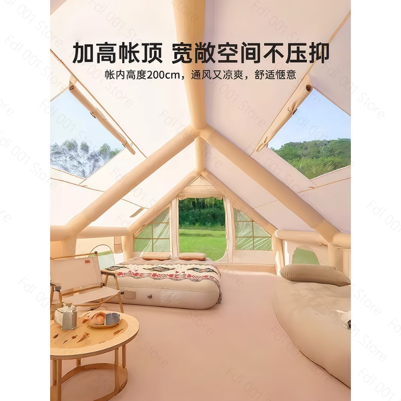 12 m2 şişme çadır hafif lüks d - Outdoor Camping Inflatable Tent incelemesi ve fiyatı
