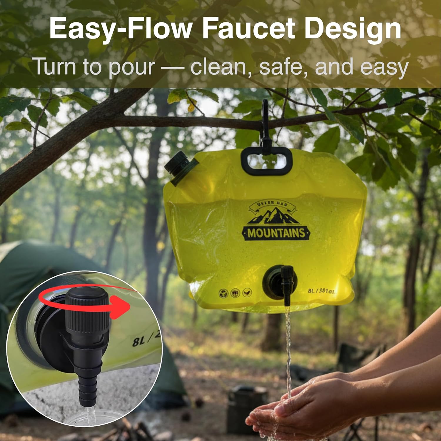 Kamp Su Kabı Musluklu Katlanab - Outdoor Camping Water Jug incelemesi ve fiyatı