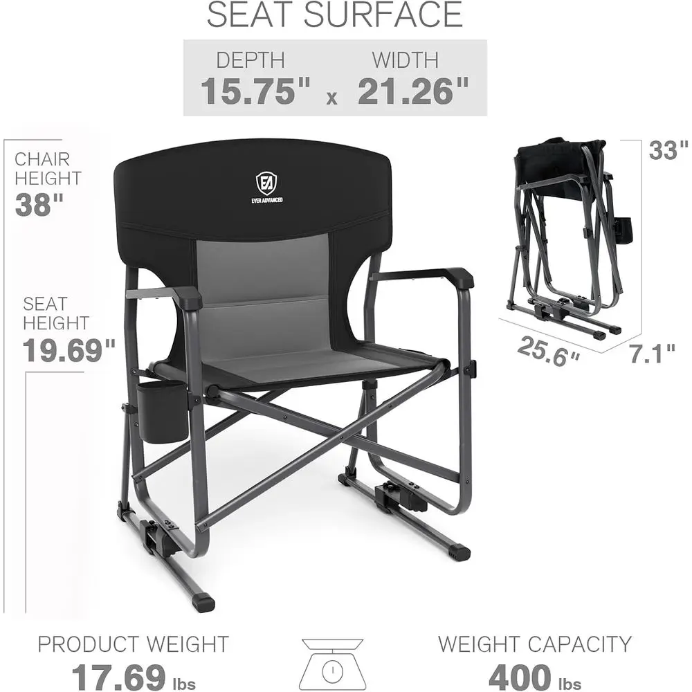 Dayanıklı Siyah Kamp Sallanan  - Outdoor Camping Rocker incelemesi ve fiyatı